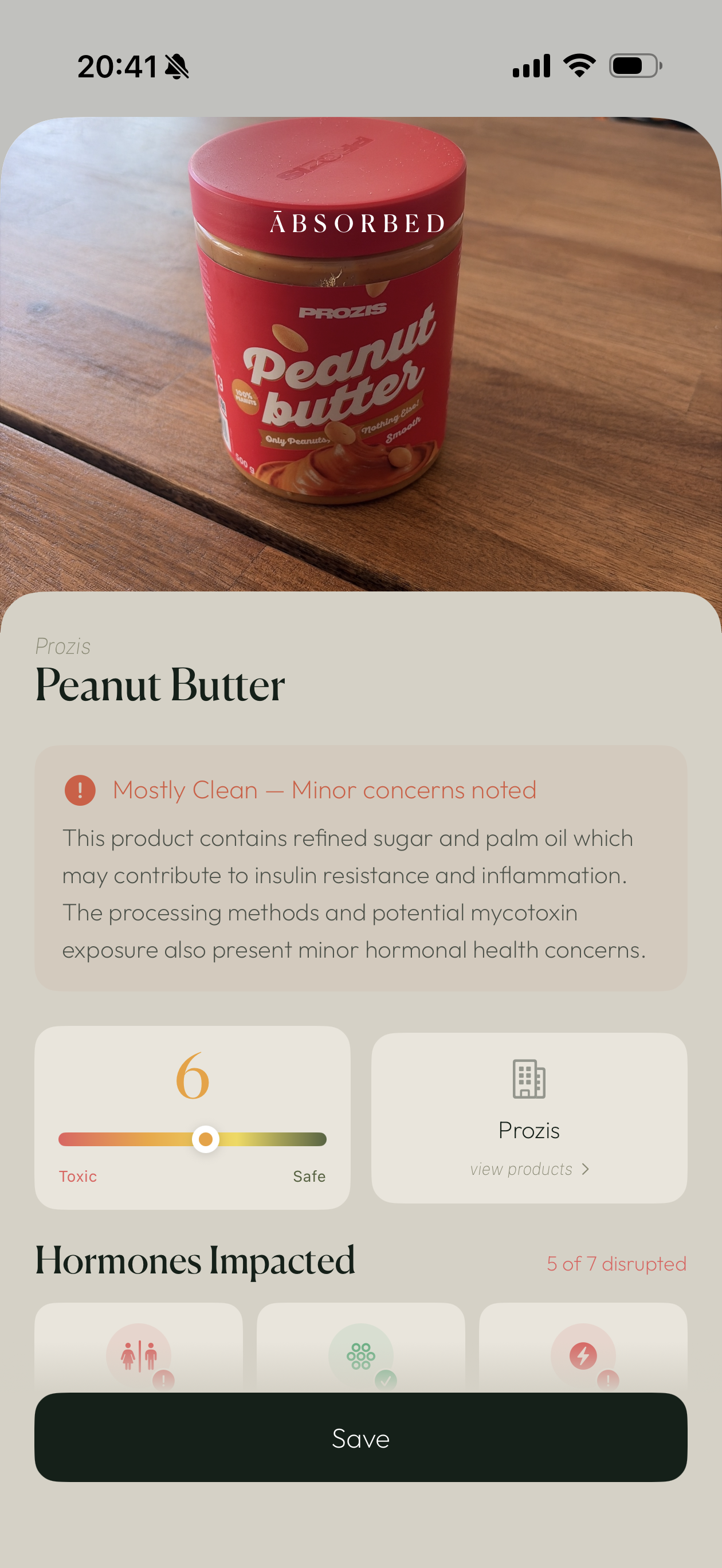 Camera scanning a product label